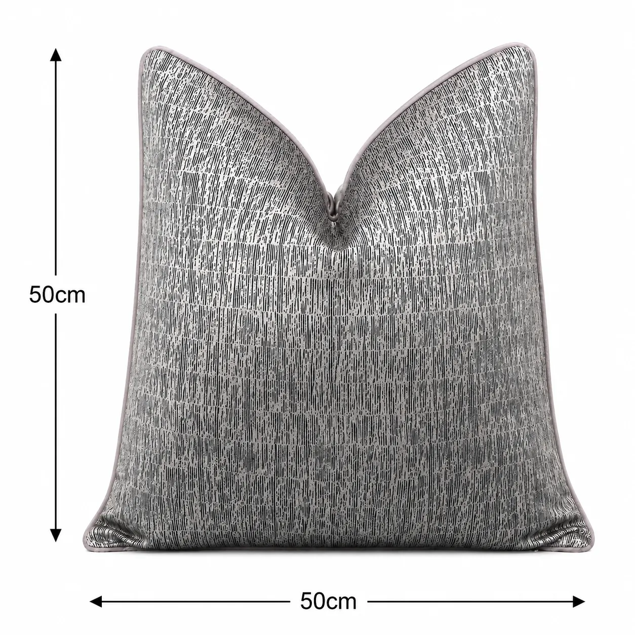 Cojín tela Jacquard liso, Metalizado (50*50cm)