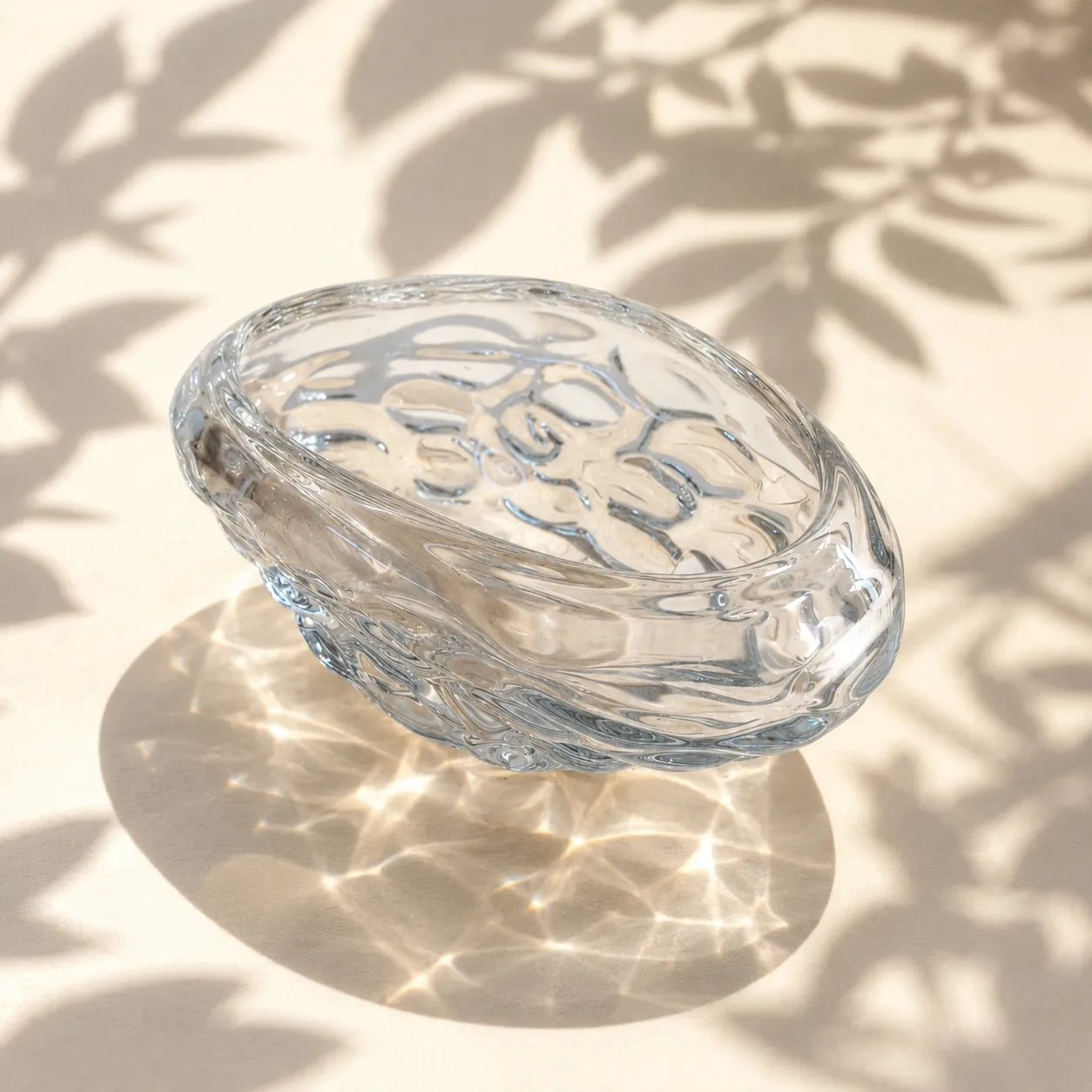 Bandeja de cristal de Murano Bohemia, Transparente (27*19*10cm)