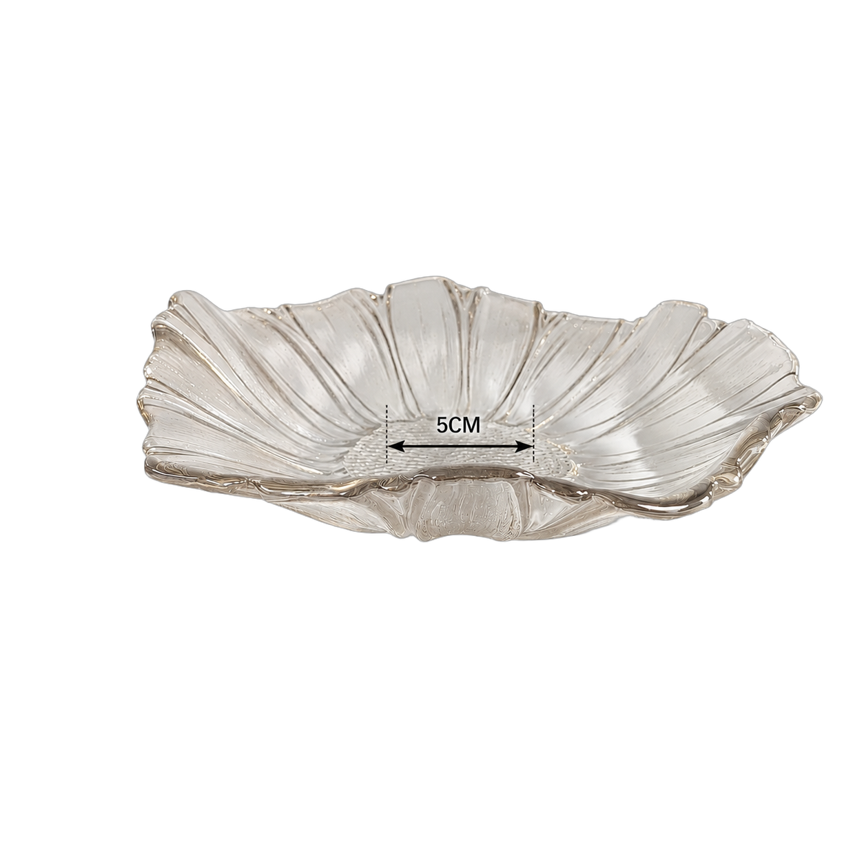 Bandeja de cristal de Murano girasol pequeña, Champagne (28*9cm)
