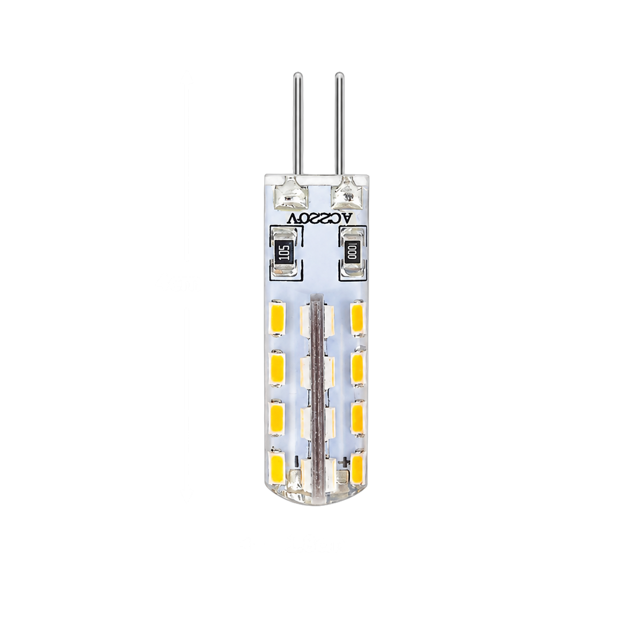 Foco G4 2 W, Amarillo (1.8*4cm, 160LM, 3000K)