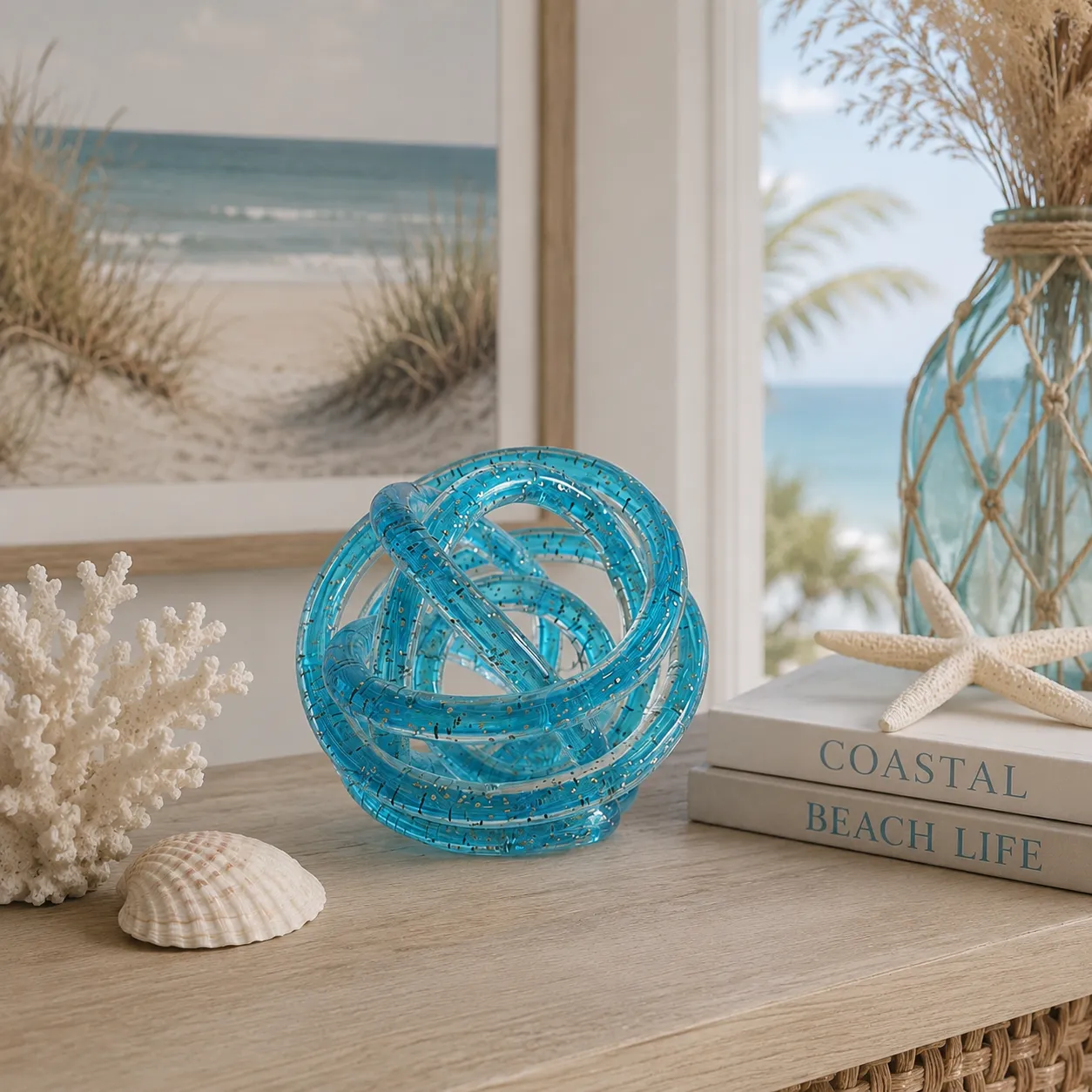 GLASS KNOT AZUL- DIA16