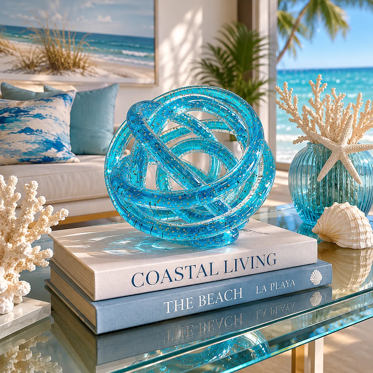 GLASS KNOT AZUL- DIA16