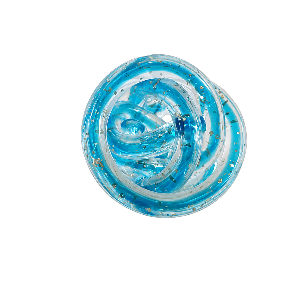 Nudo decorativo de cristal pequeño, Azul (9cm)