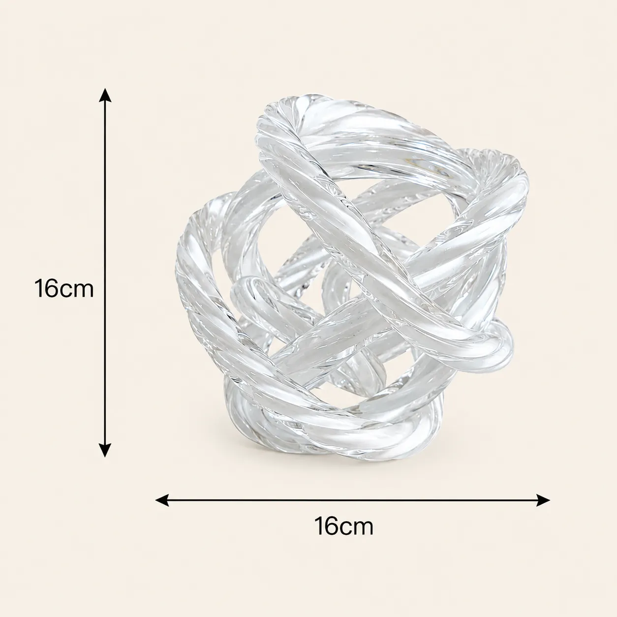 GLASS KNOT BLANCOS TRANSPARENTES-DIA16