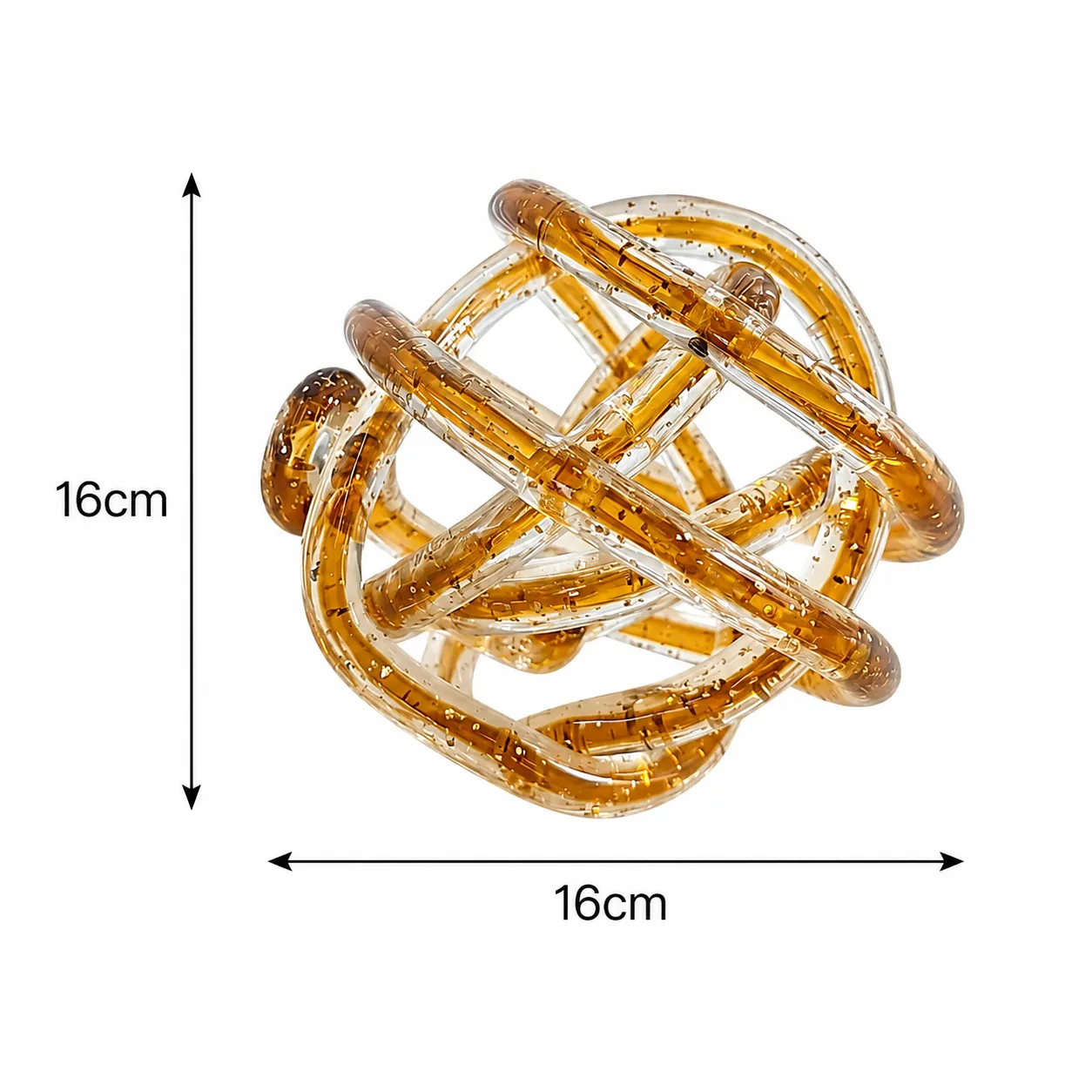 GLASS KNOT NARANJA -DIA16