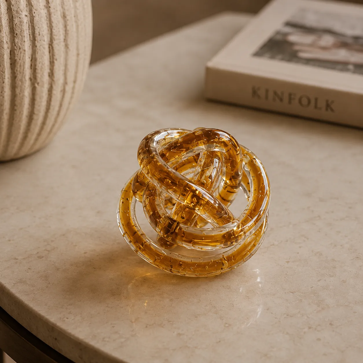 GLASS KNOT NARANJA -DIA 9