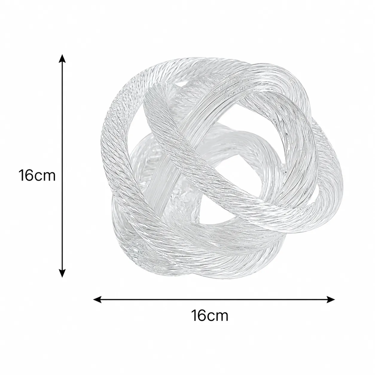 GLASS KNOT TRANSPARENTES-DIA16