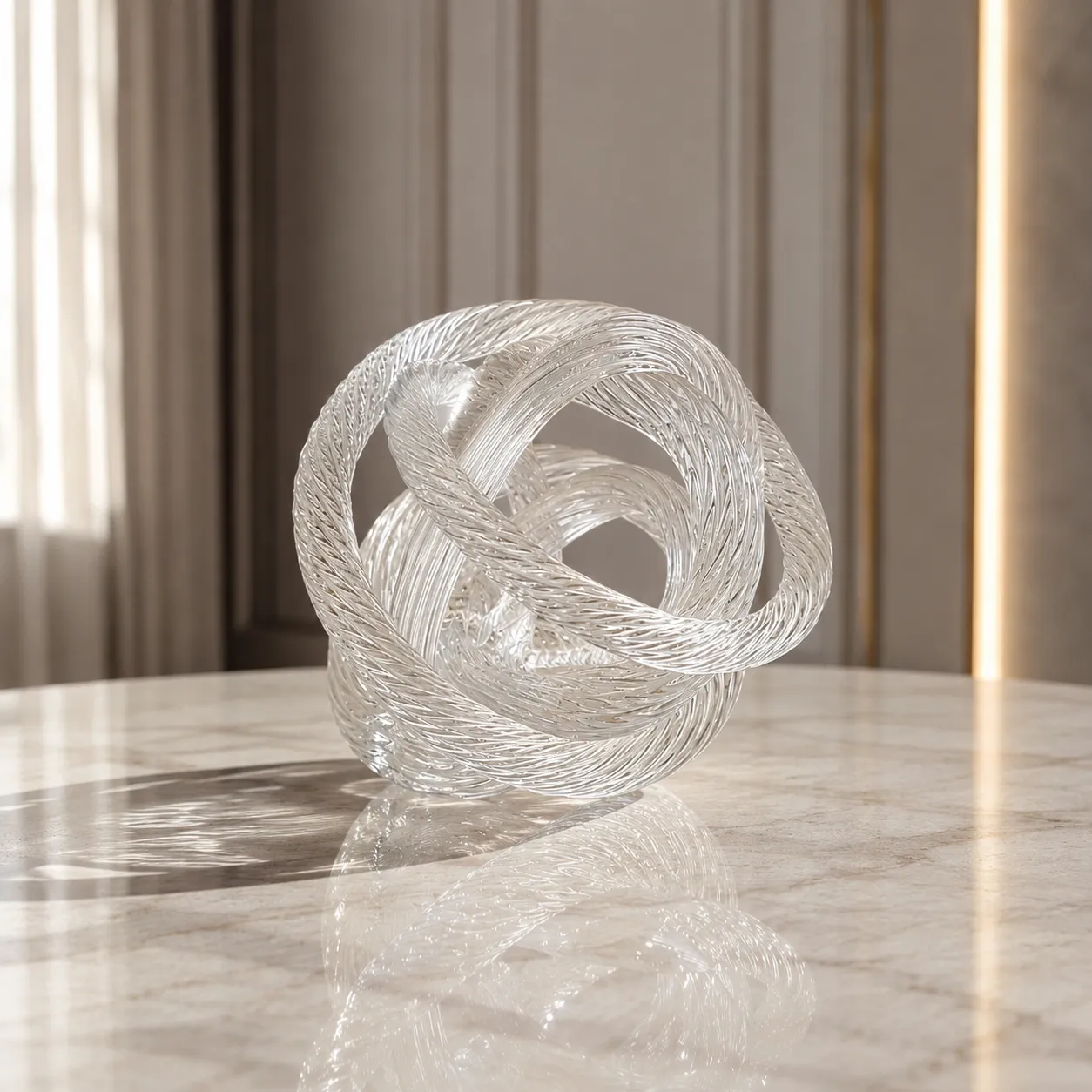 GLASS KNOT TRANSPARENTES-DIA16