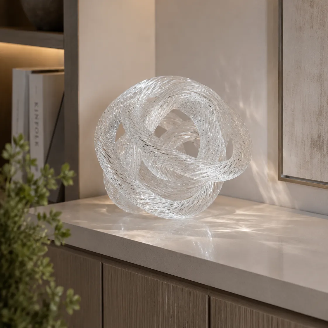 GLASS KNOT TRANSPARENTES-DIA16
