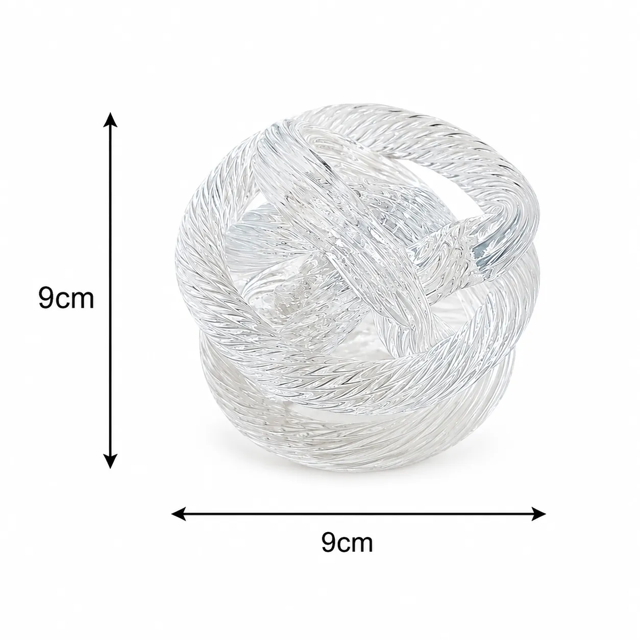 GLASS KNOT TRANSPARENTE -DIA 9