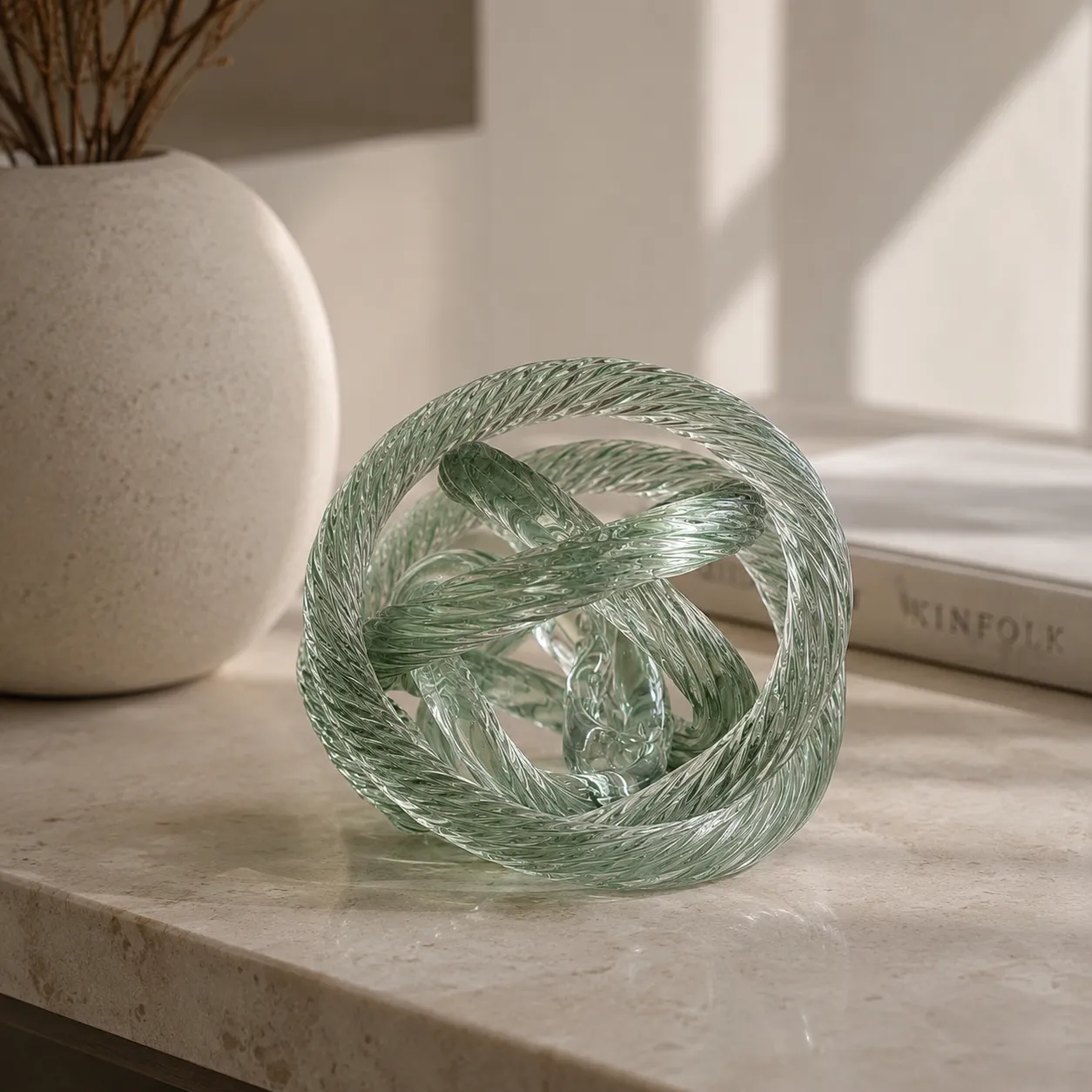 GLASS KNOT VERDE-DIA16