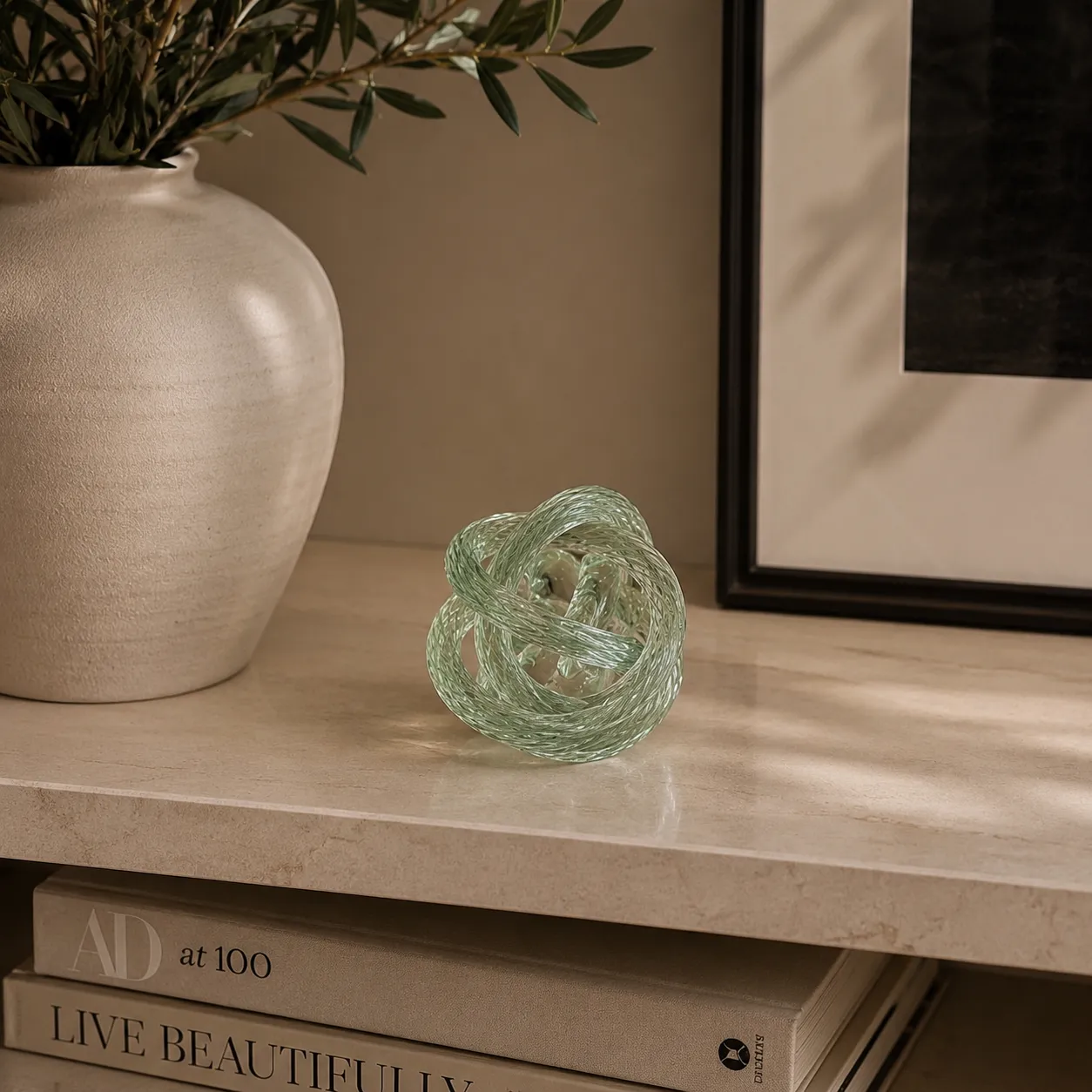 GLASS KNOT VERDE -DIA 9