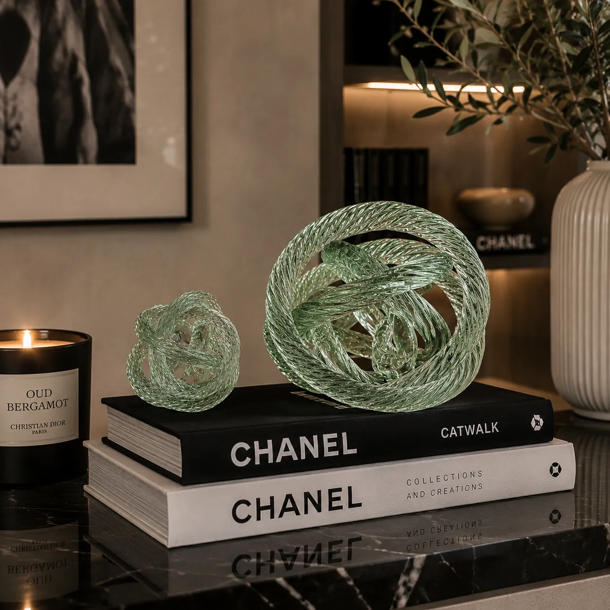 GLASS KNOT VERDE -DIA 9