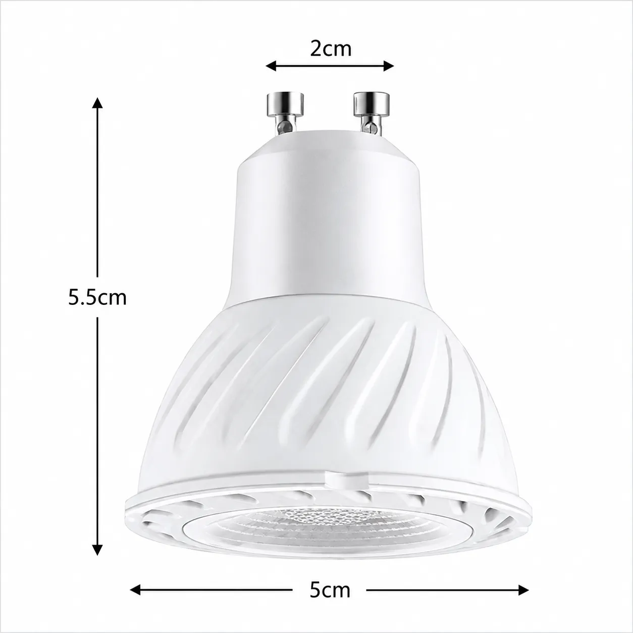 Foco dicroico GU10 luz cálida (5*5.5cm, 3W)