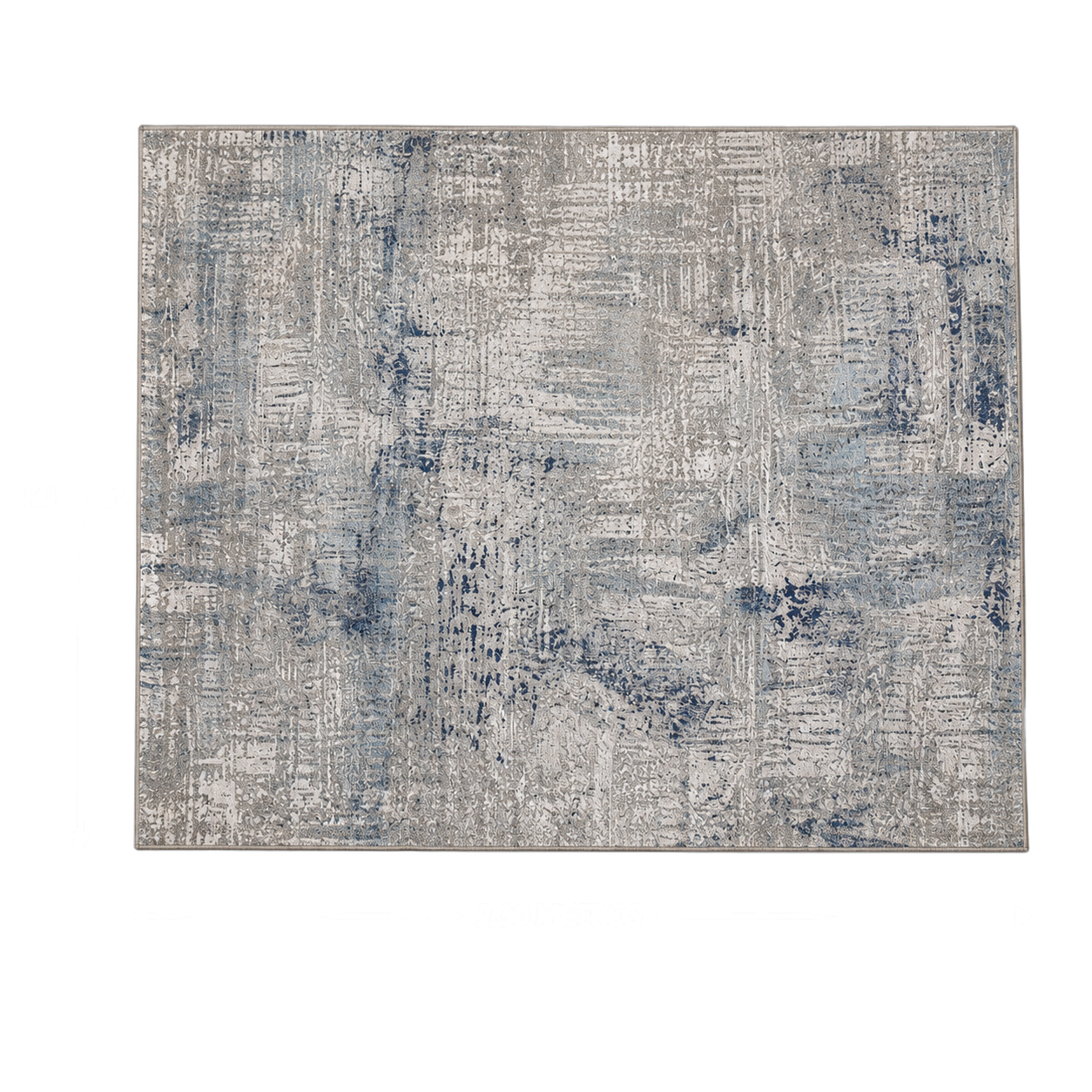 Alfombra abstracta Ireland, Gris carbón, grosor 2 cm, reverso de yute (160*230cm)
