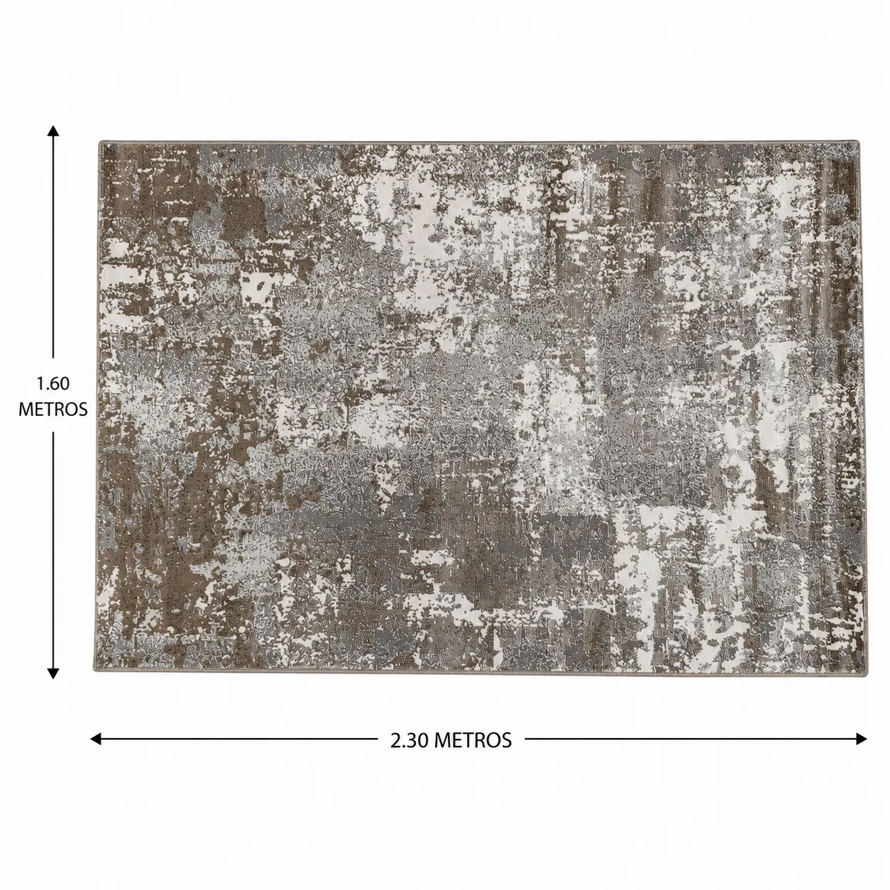 Alfombra abstracta Ireland, Terracota, grosor 2 cm, reverso de yute (160*230cm)