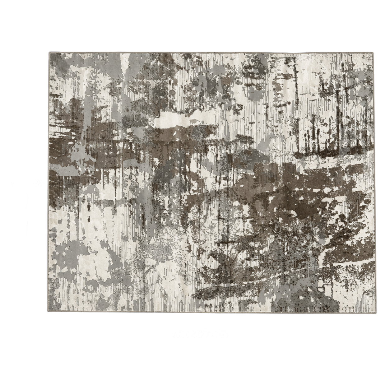 Alfombra abstracta Ireland, Café y hueso, grosor 2 cm, reverso de yute (160*230cm)
