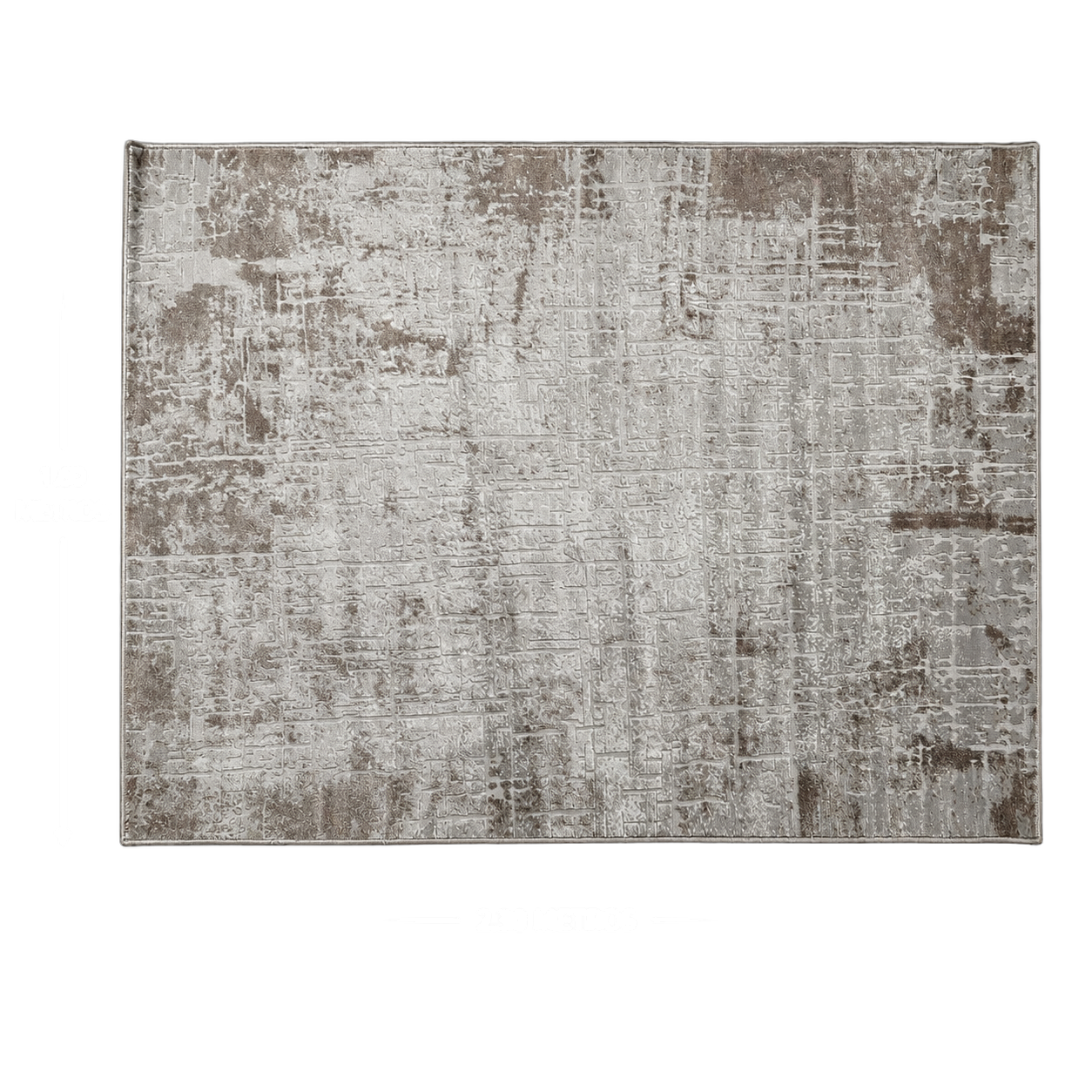 Alfombra abstracta Ireland, Hueso y café, grosor 2 cm, reverso de yute (160*230cm)