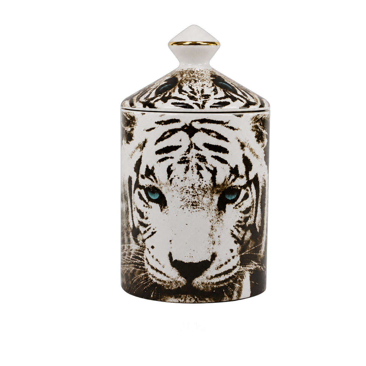Vela aromática canela tigre, Blanco y café (9*16cm)