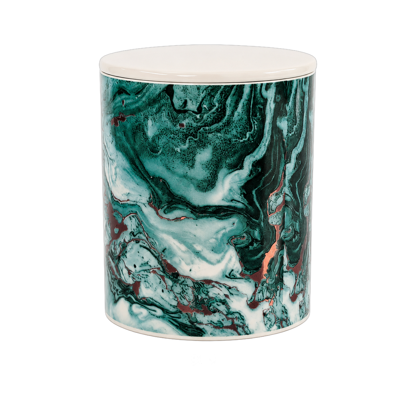 Vela aromática jazmín marmoleada, Verde azulado (9*11cm)