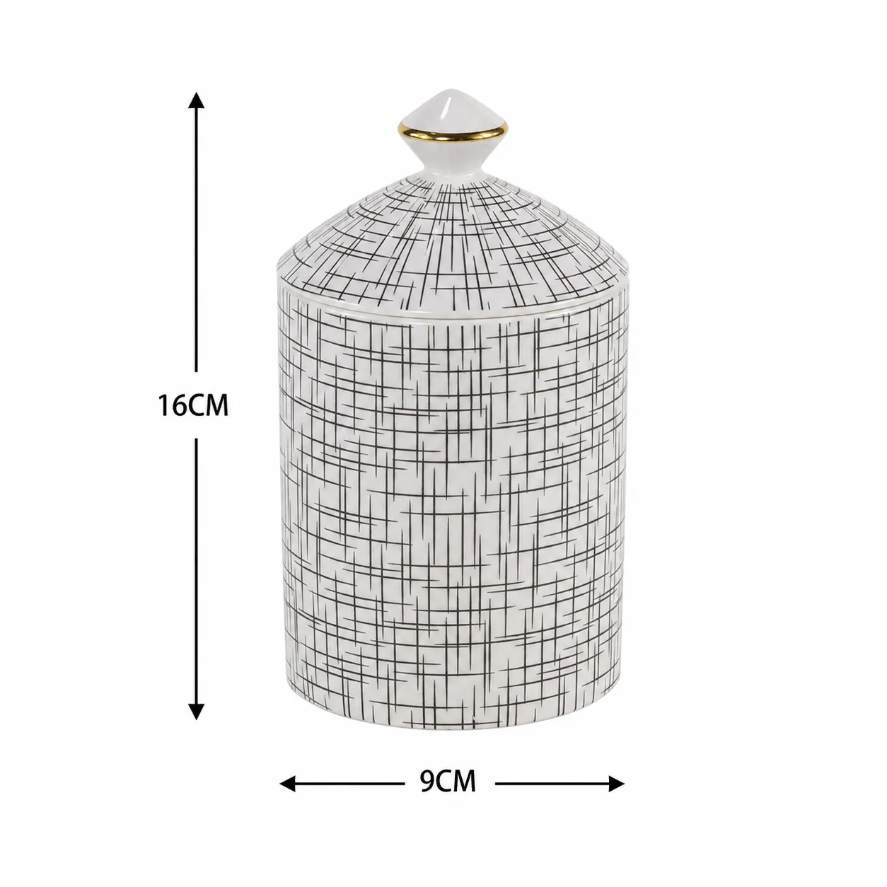Vela aromática chocolate cuadrícula, Blanco y beige (9*16cm)