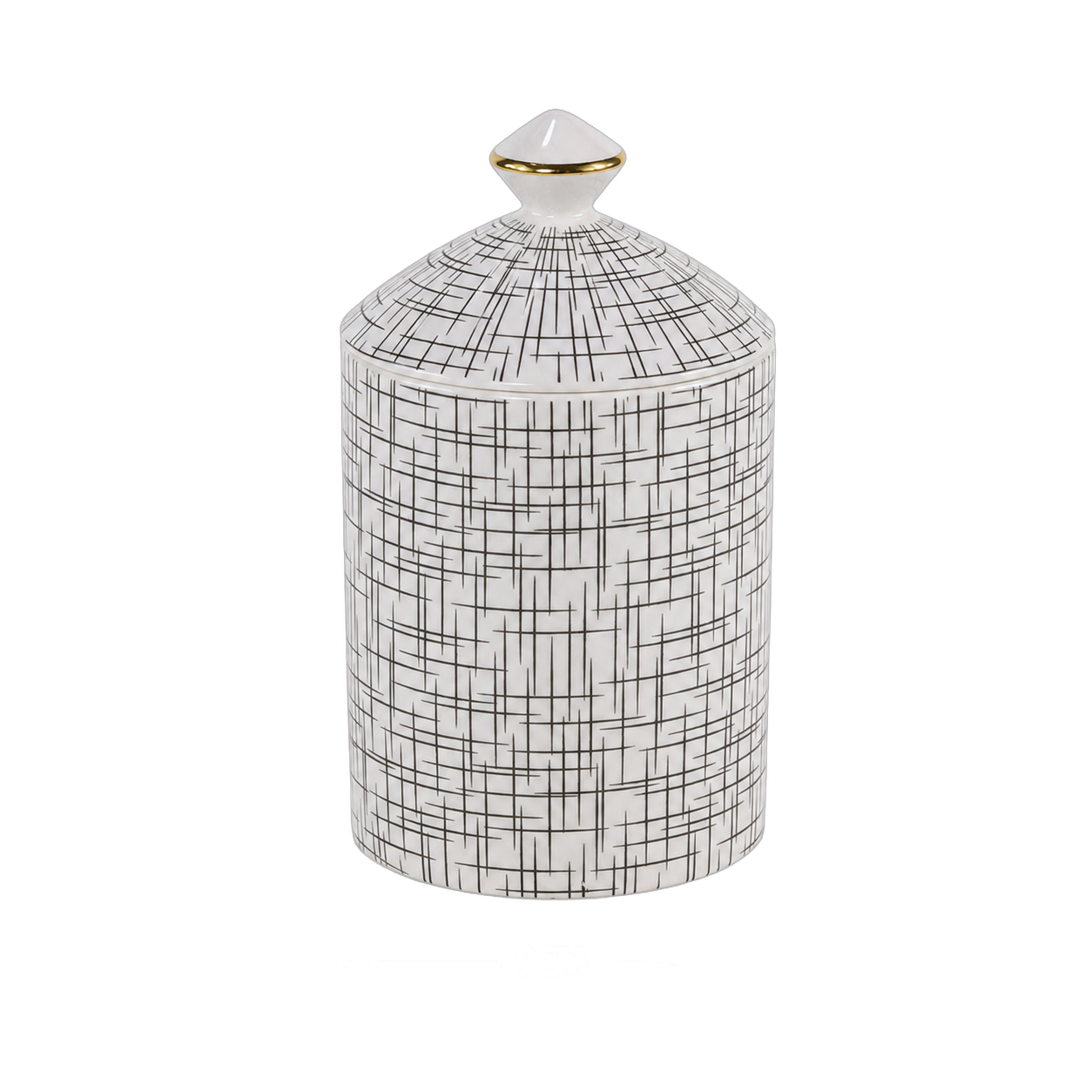 Vela aromática chocolate cuadrícula, Blanco y beige (9*16cm)