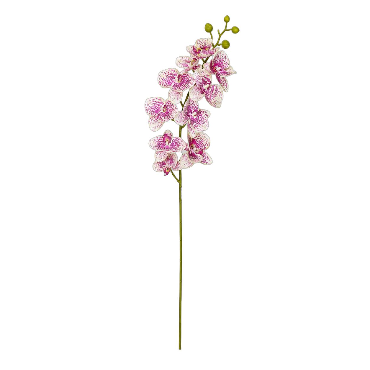 Ramo individual de orquídea artificial real al tacto jaspeado 1 (108cm)