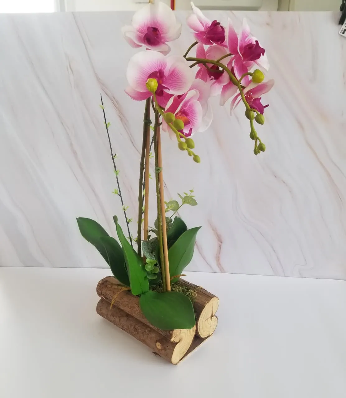 BONSAI JY80075 BLANCO CON ROSADO