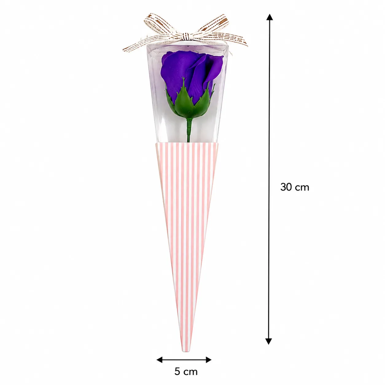 Rosa de jabón individual en cono, Morado (5*5*30)