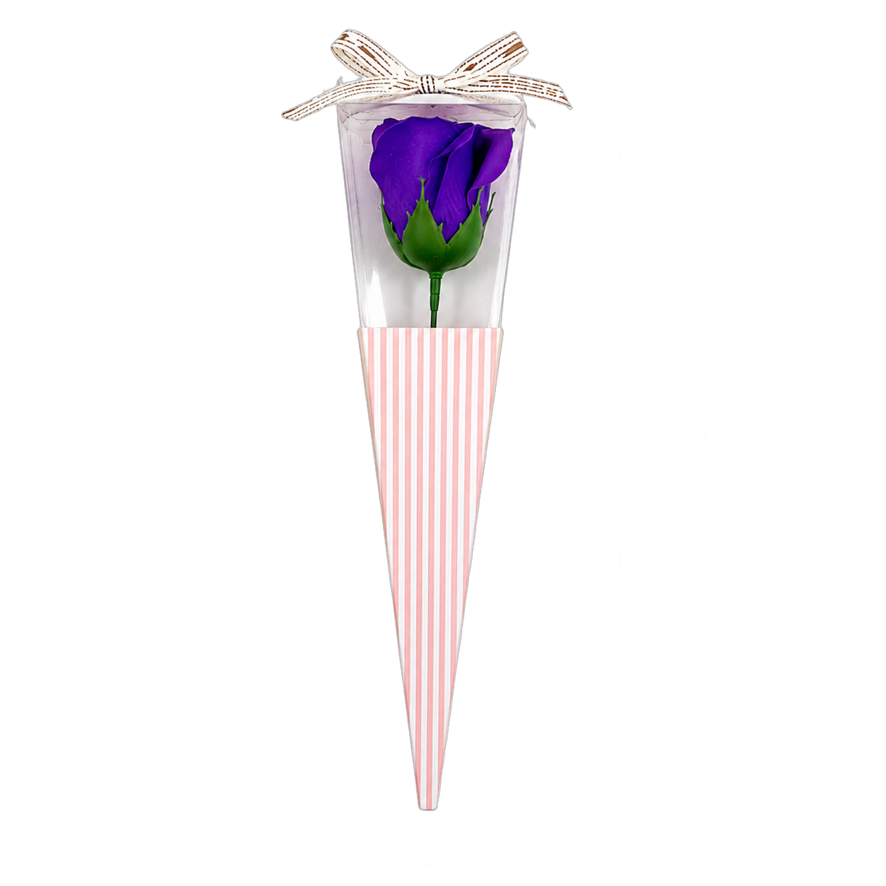 Rosa de jabón individual en cono, Morado (5*5*30)
