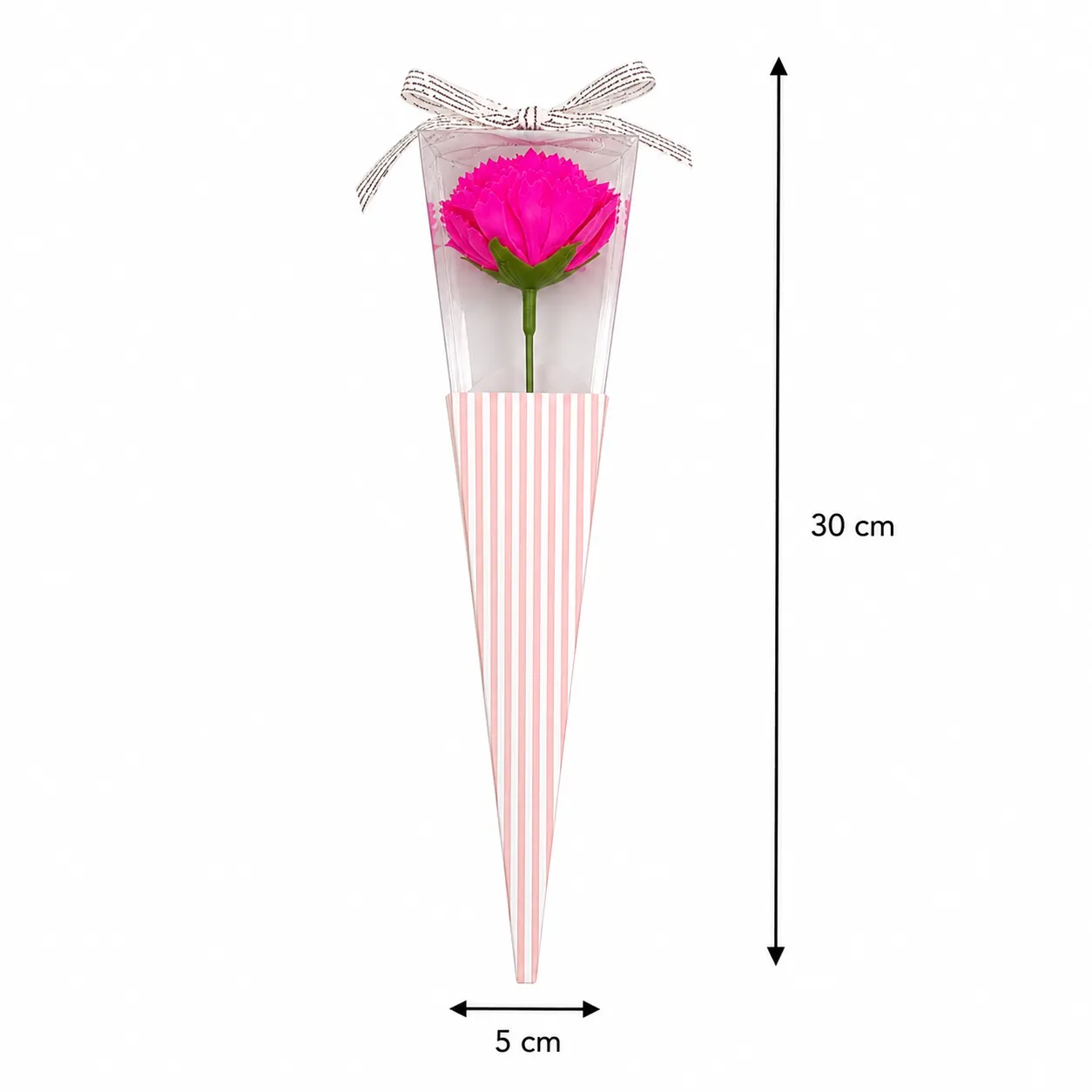 Clavel de jabón individual en cono, Fucsia (5*5*30)