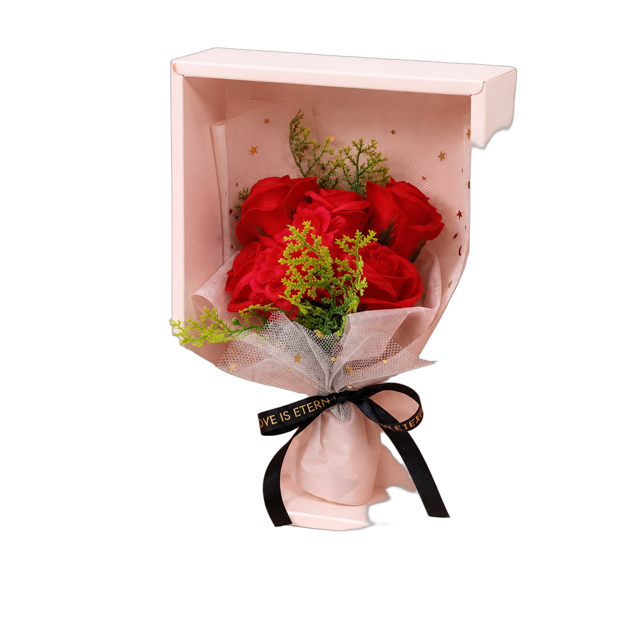 Bouquet de jabón en caja, Rojo (17*9*26)
