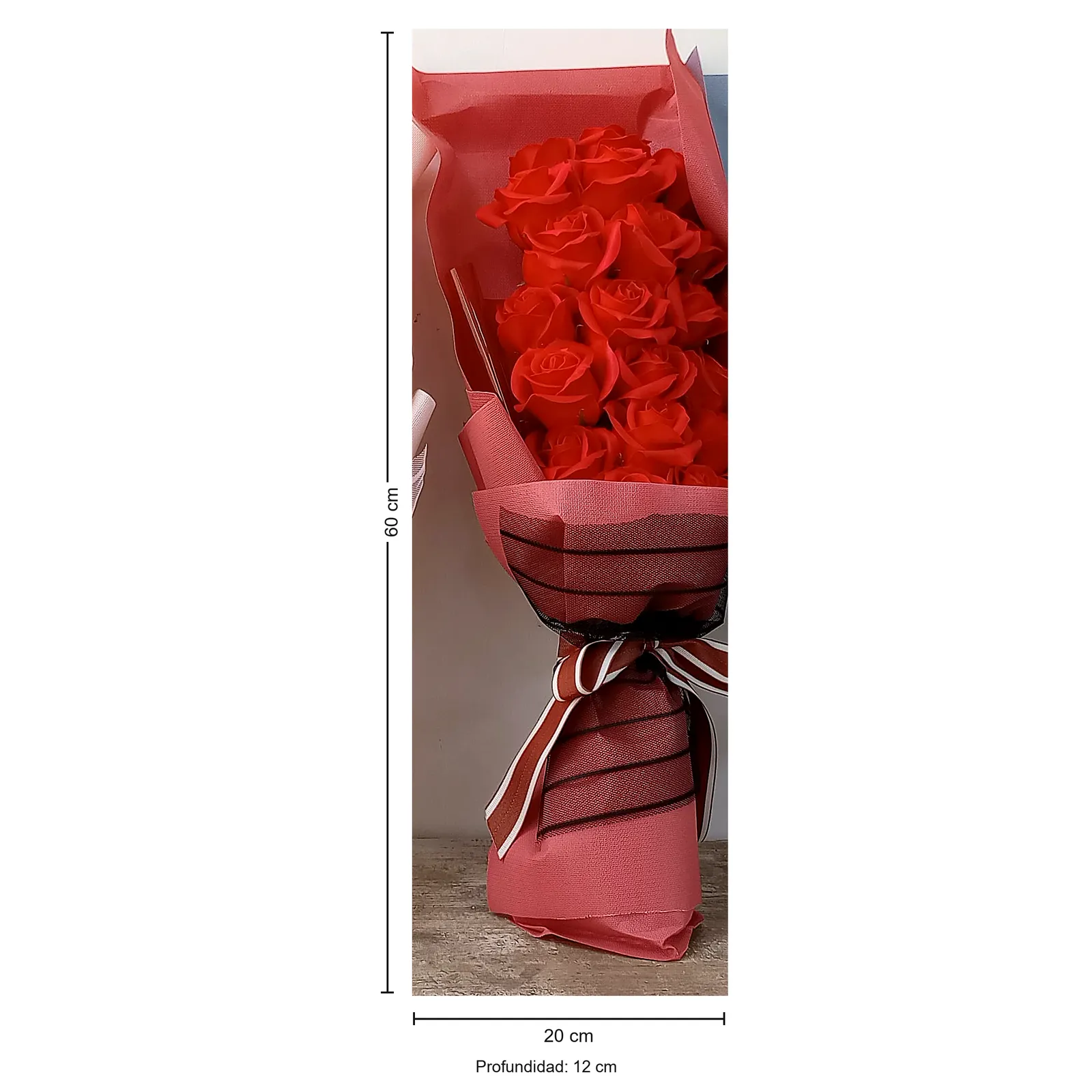 BOUQUET DE FLORES K-603 ROJO