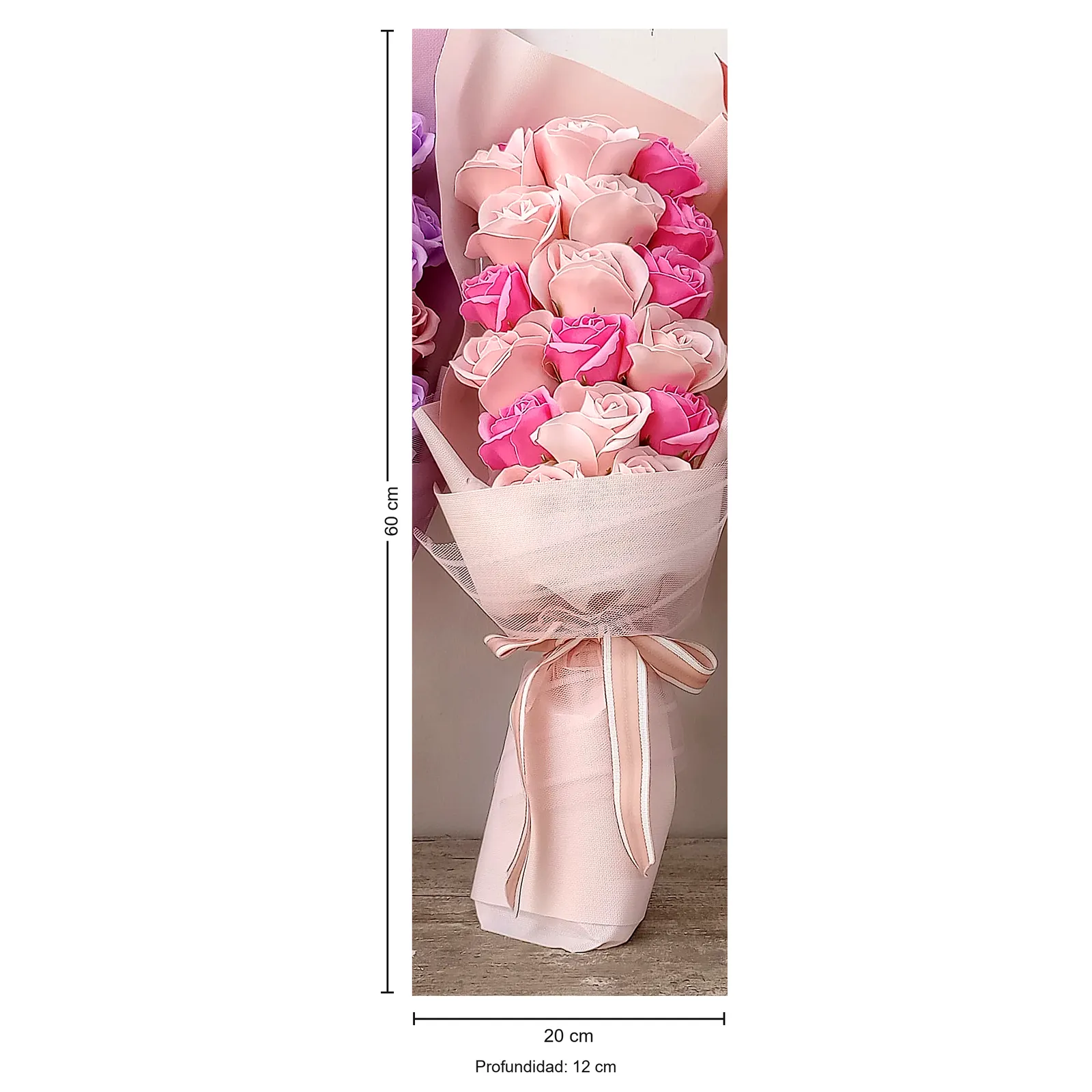 BOUQUET DE FLORES K-603 ROSADO
