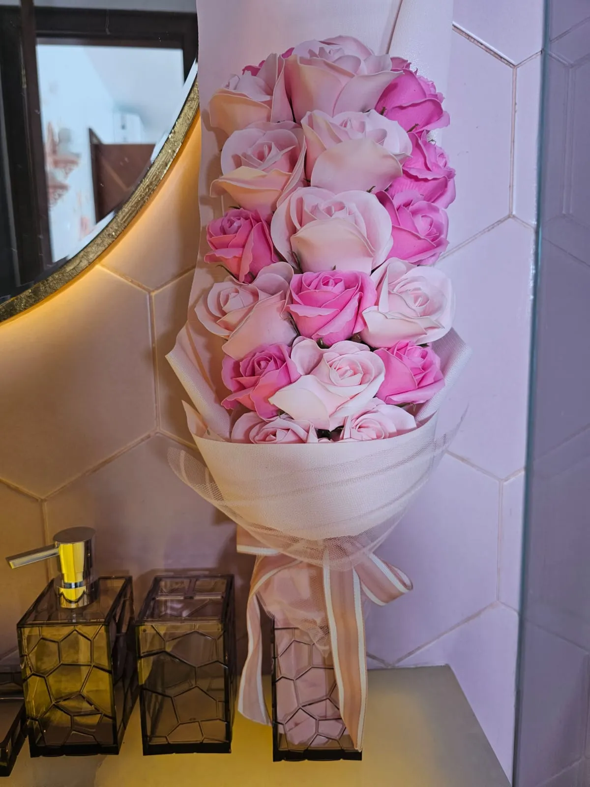 BOUQUET DE FLORES K-603 ROSADO