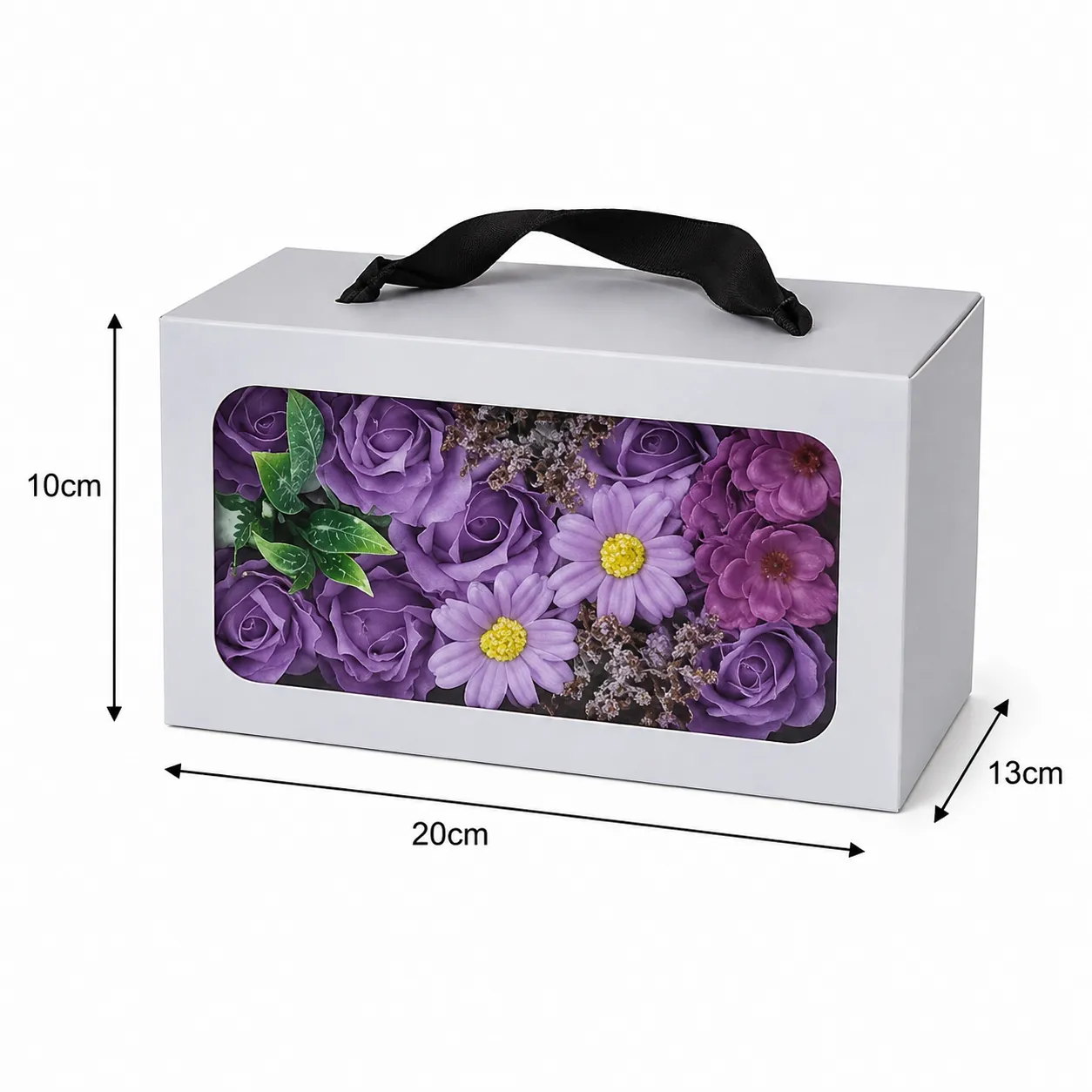 Bouquet de jabón en caja, Lila (20*13*10cm)