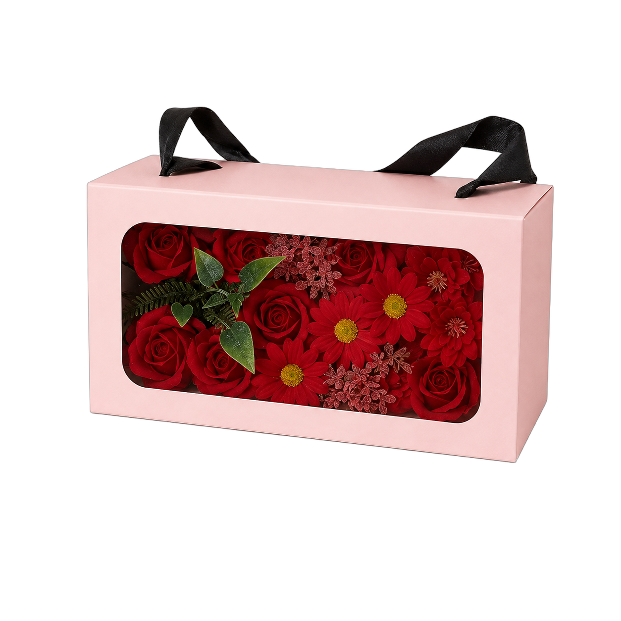 Bouquet de jabón en caja, Rojo (20*13*10cm)