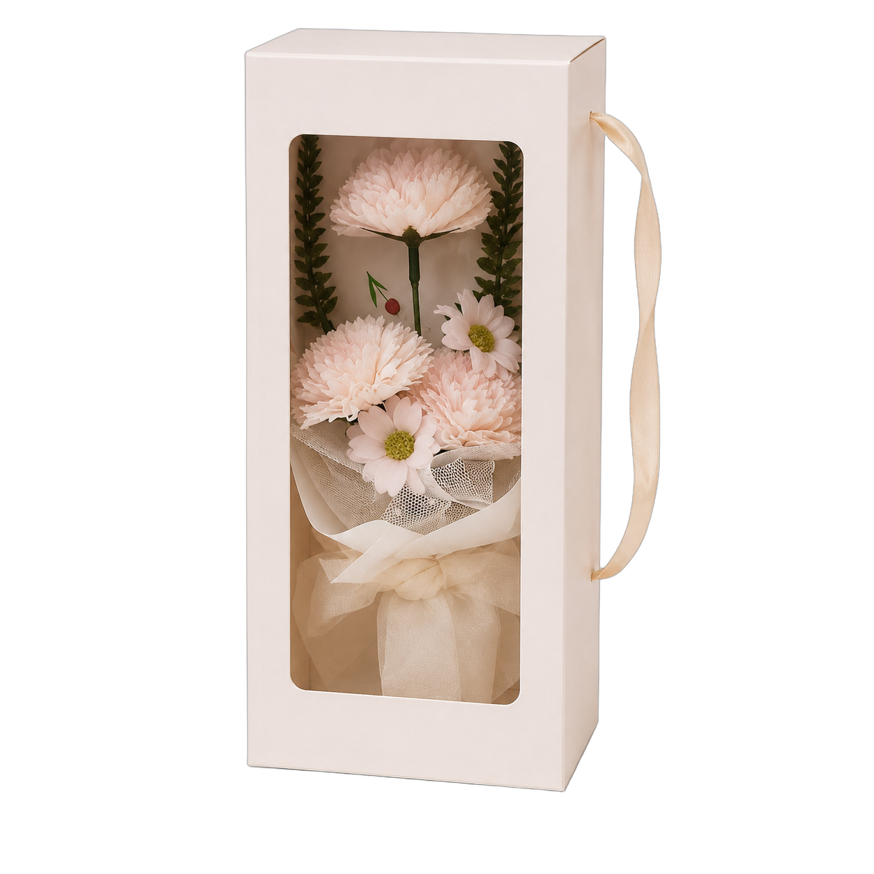 Bouquet de jabón en bolsa ventana, Rosado (12*9*27cm)