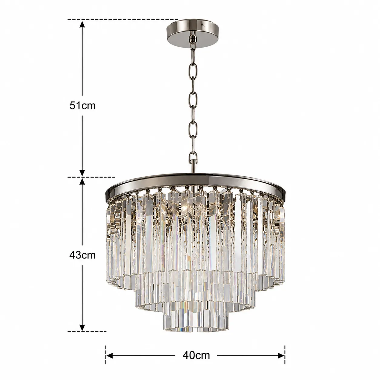 LAMPARA L-230328 D40*H43 PLATEADA