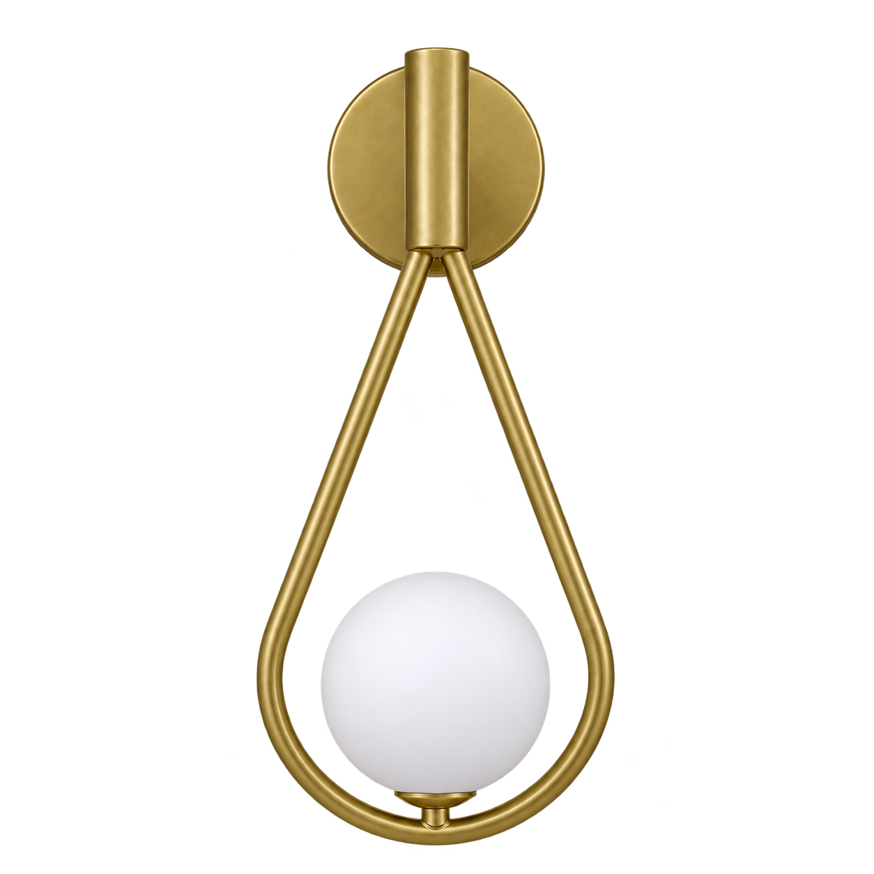 Aplique de pared gota con esfera, Dorado (20*44cm) (1 foco G9 no incluido)