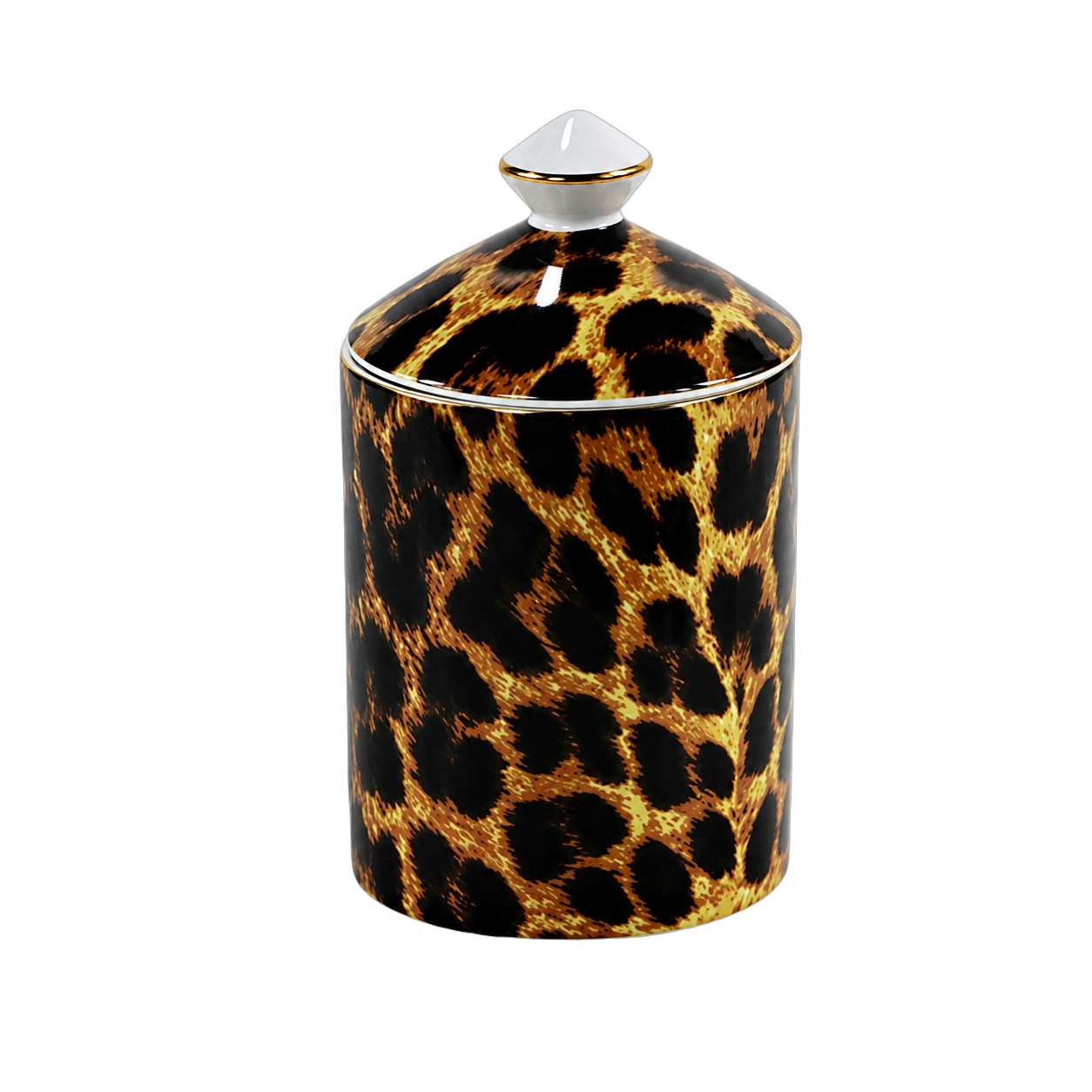 Vela aromática vainilla animal print leopardo, Café (9*16cm)