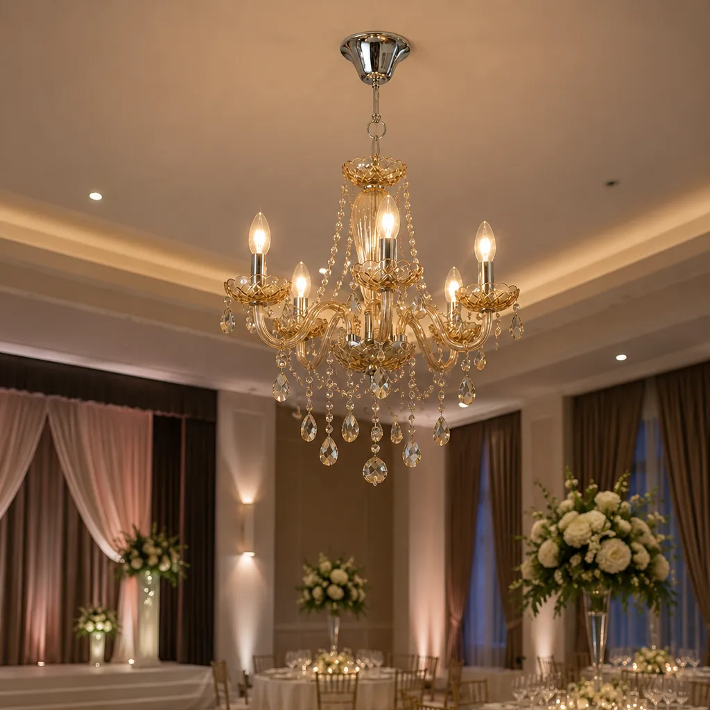 LAMP MODELO 2 YS-LP202210 (D550*H530) AMBAR CHANDELIER