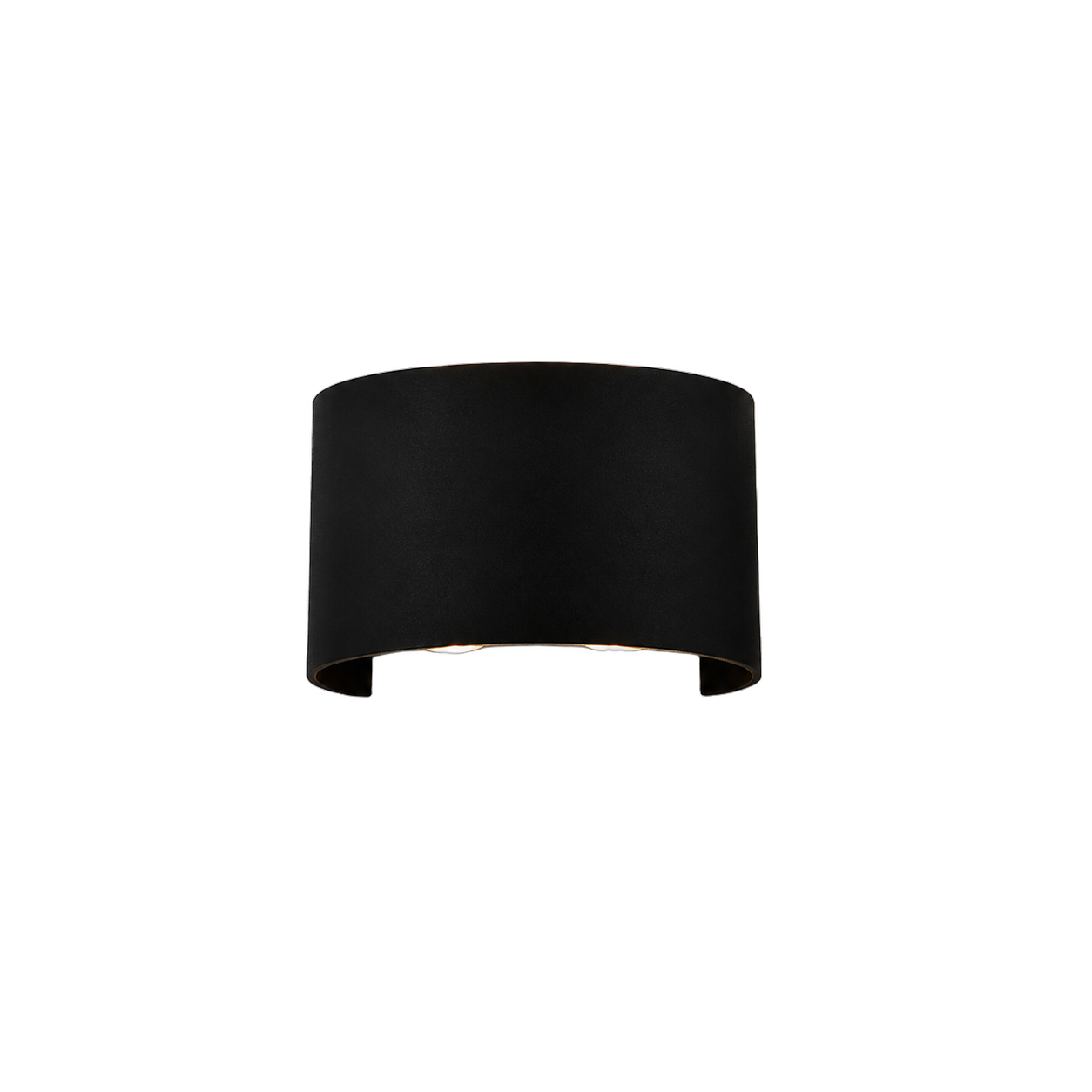 Aplique de pared cilíndrico doble haz, Negro (13*8cm) (Circuito LED integrado, temperatura de luz: cálida 3000K, vida útil 25000 horas)