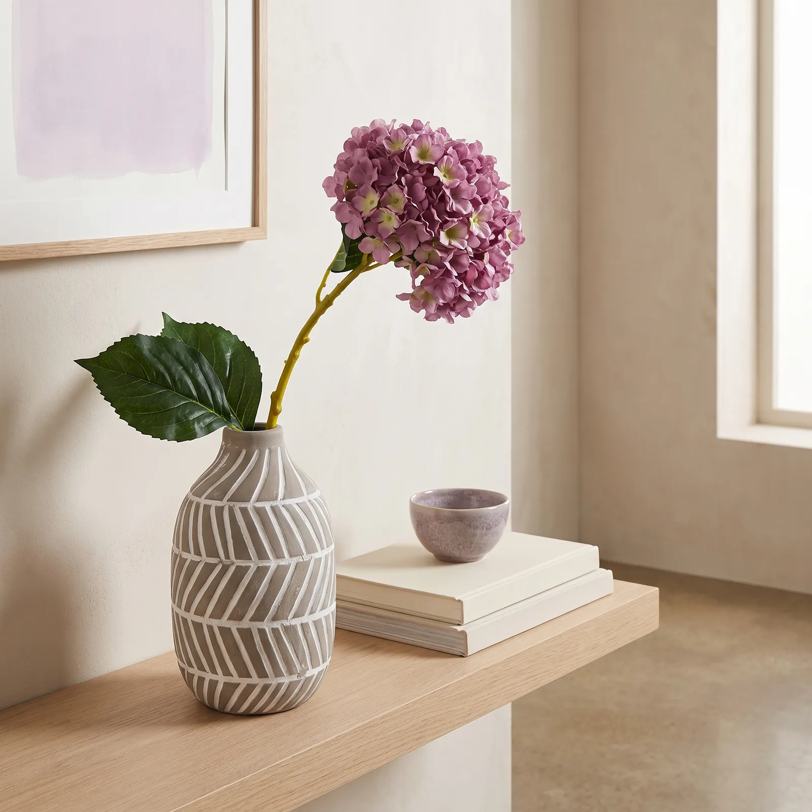 Ramo de hortensias artificiales, Lila (20*50cm)