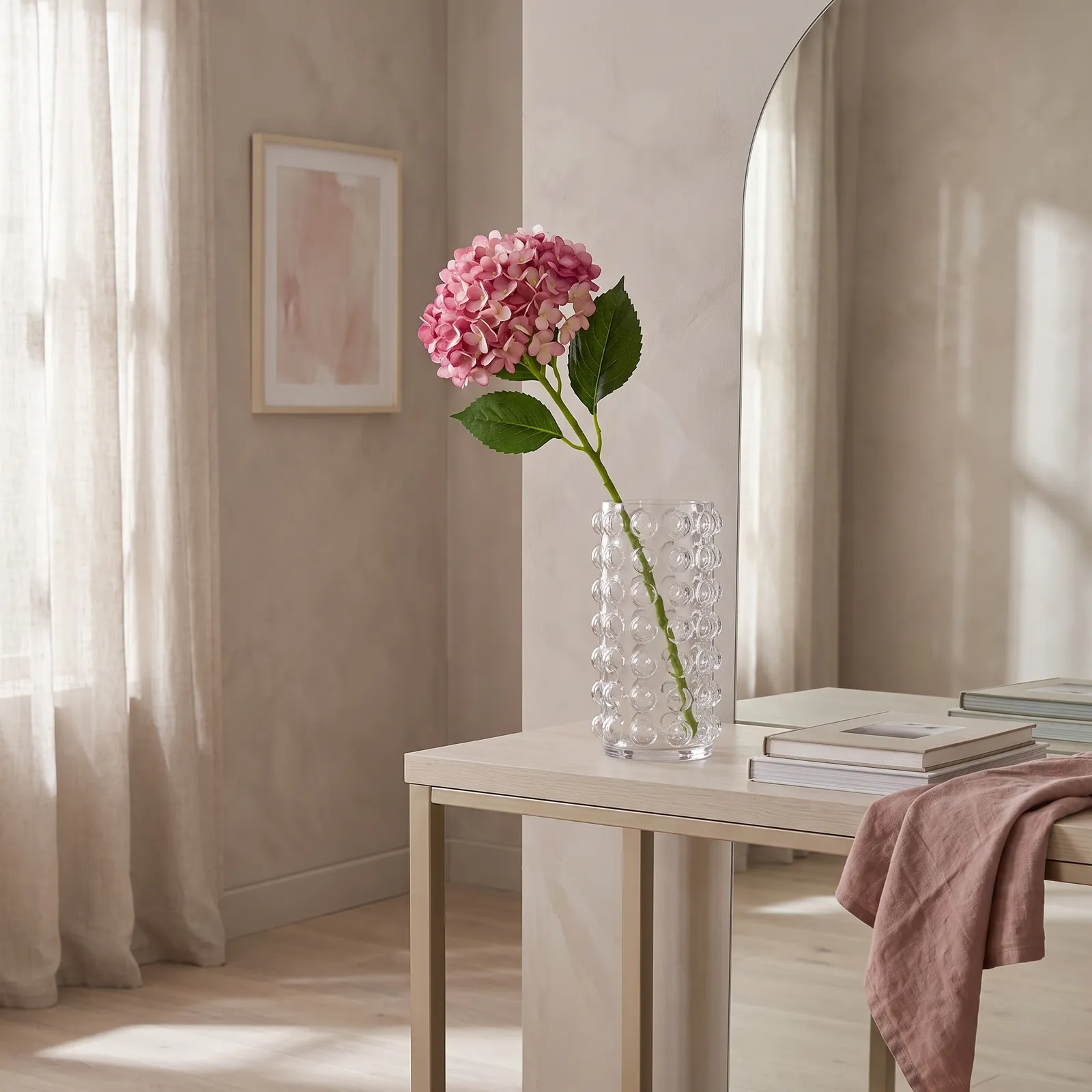 Ramo de hortensias artificiales, Terracota (20*50cm)