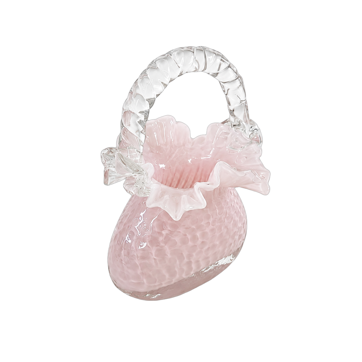 Jarrón de cristal de Murano cartera pequeño, Rosado (17*12*24cm)