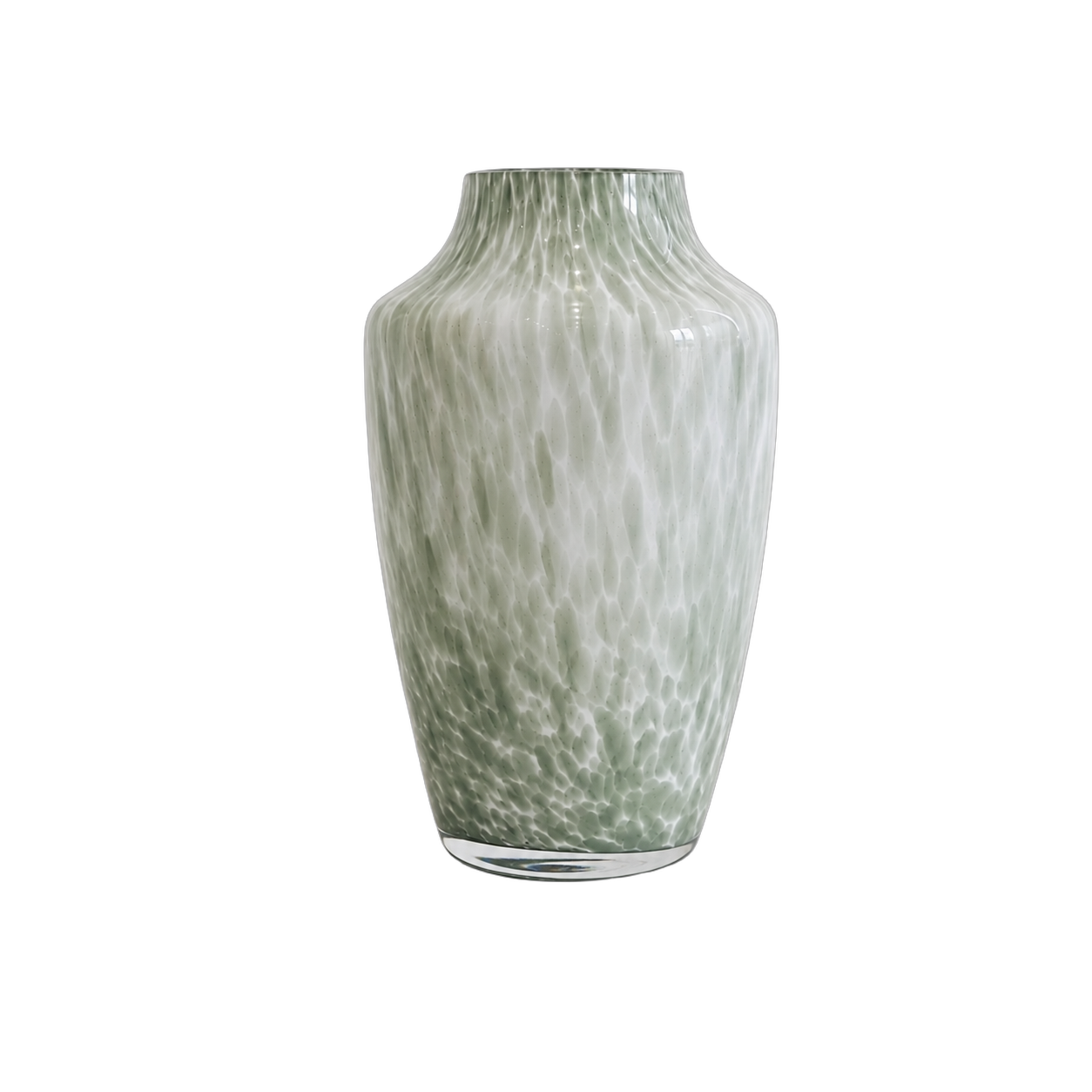 Jarrón de cristal de Murano moteado mediano, Hueso (D17*H25cm)