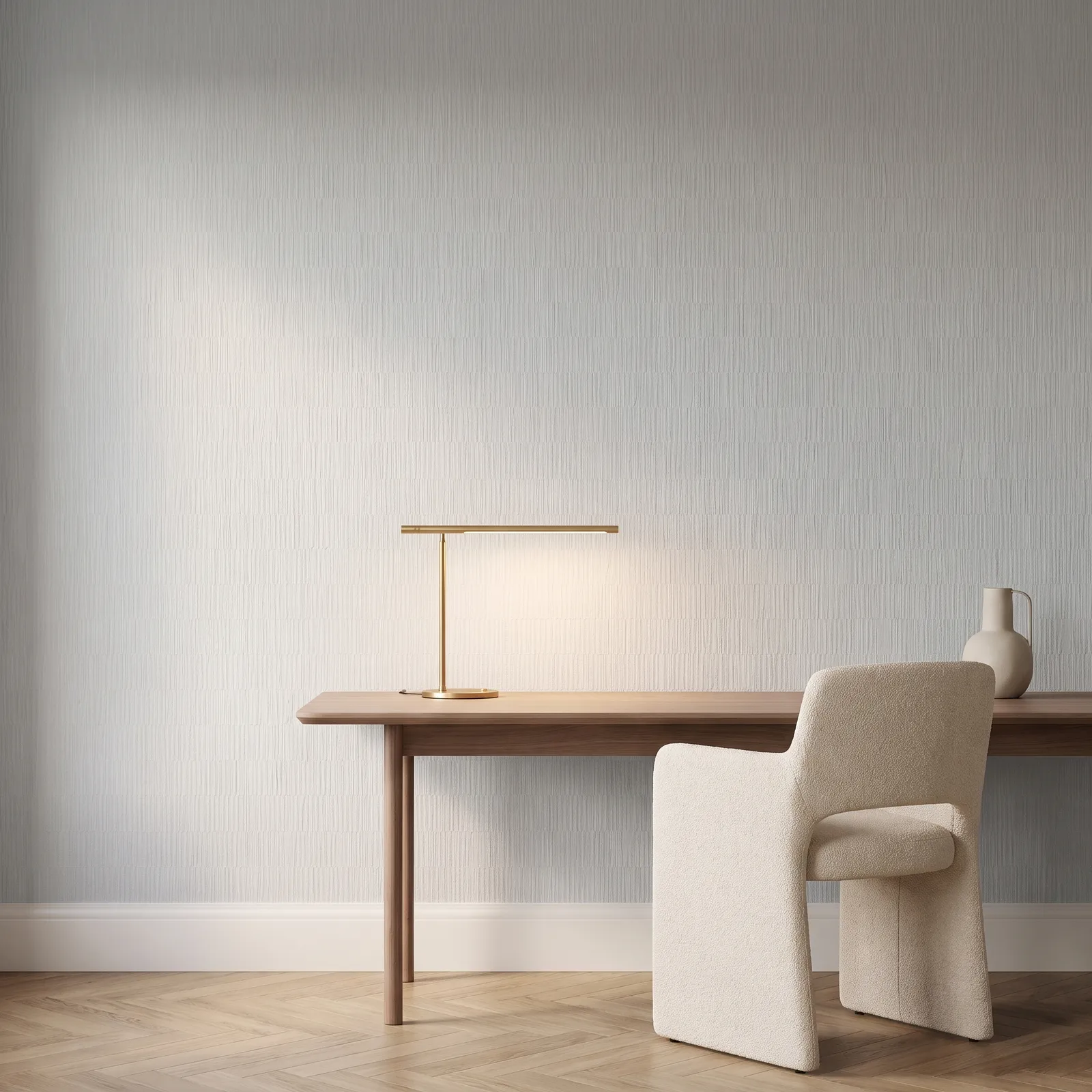 Papel tapiz textura vetada, Celeste (16,54m²)