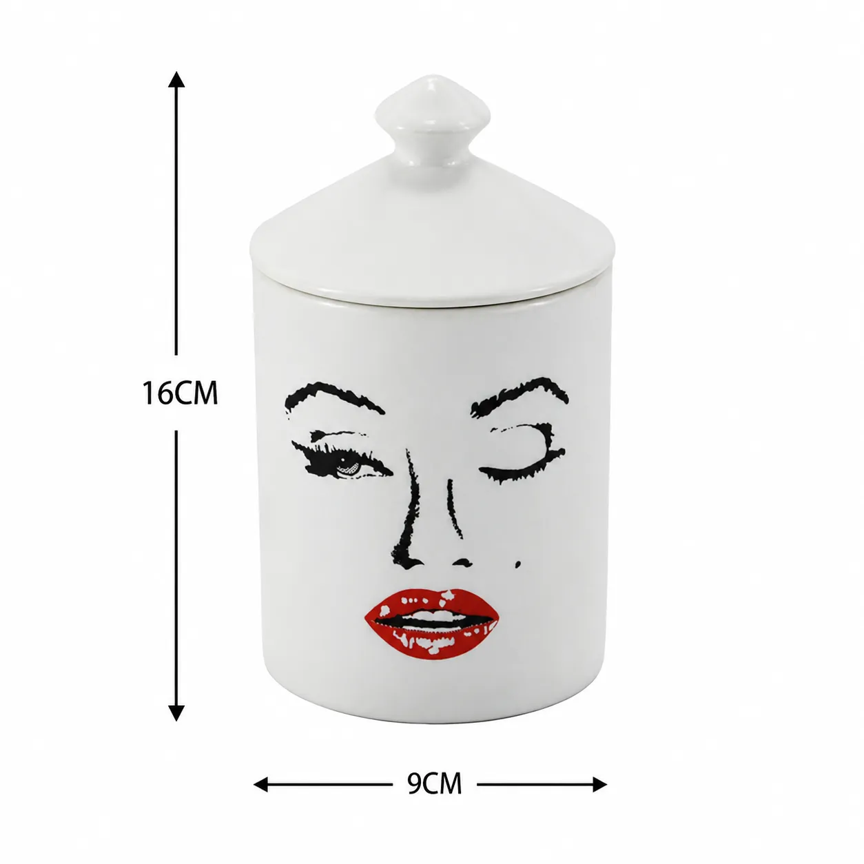 Vela aromática chocolate rostro retro, Blanco (9*16cm)