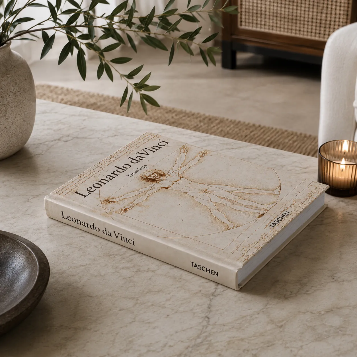 OPEN DECORATIVE BOOK LEONARDO DA VINCI 26.5*19*2.5CM
